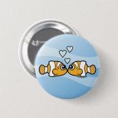 Clownfish Love Ronde Button 5,7 Cm (Voorkant /achterkant)