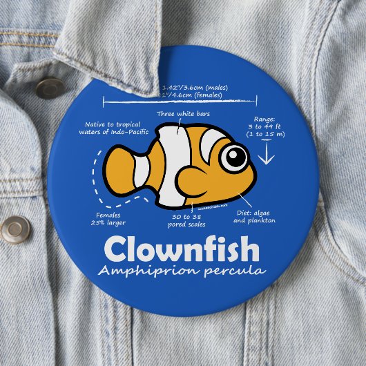 Clownfish Statistics Ronde Button 6,0 Cm (In situ)