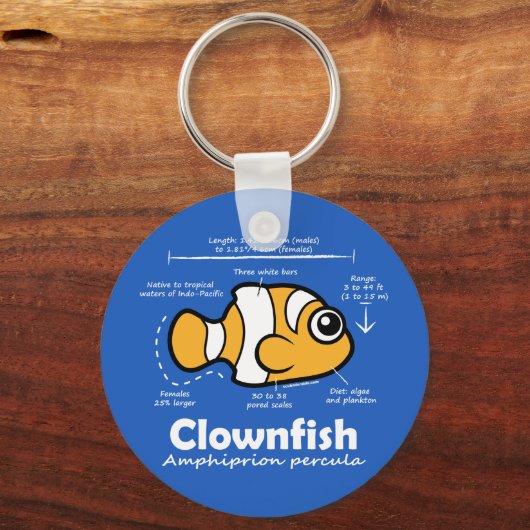 Clownfish Statistics Sleutelhanger (Voorkant)