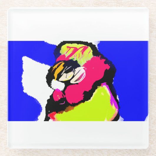 Clownfish summer  glazen onderzetter (Voorkant)