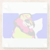 Clownfish summer  glazen onderzetter (Achterkant)