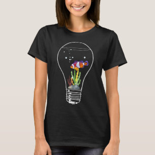 Clownfish vissen in gloeilamp koraal groen Zee T-shirt