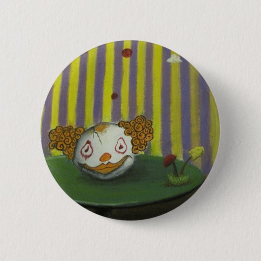 Clownhead in Mushroomland Ronde Button 5,7 Cm (Voorkant)