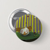 Clownhead in Mushroomland Ronde Button 5,7 Cm (Voorkant /achterkant)