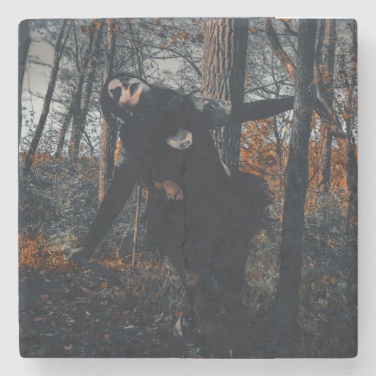 Clownin' Around In Da Woods Stenen Onderzetter (Voorkant)