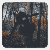 Clownin' Around In Da Woods Vierkante Sticker (Voorkant)