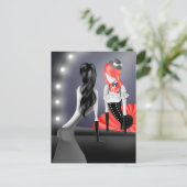 Clownreflectie Rood Haar Ansichtkaart Briefkaart (Staand voorkant)