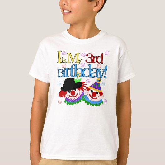 Clowns 3rd Birthday T-shirt (Voorkant)