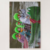 Clowns boating on river. legpuzzel (Verticaal)