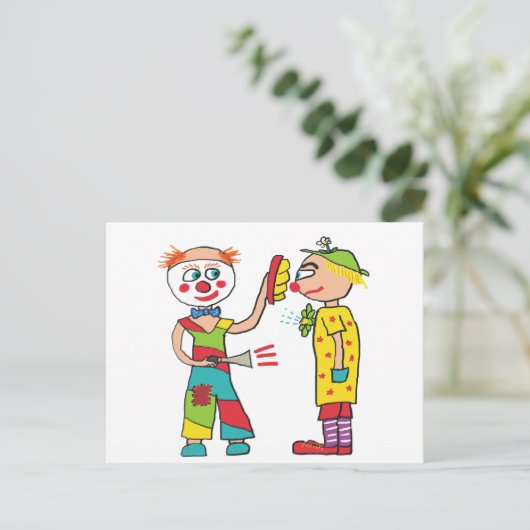 Clowns Briefkaart (Staand voorkant)