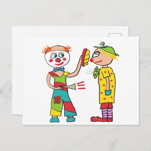 Clowns Briefkaart (Voorkant / Achterkant)