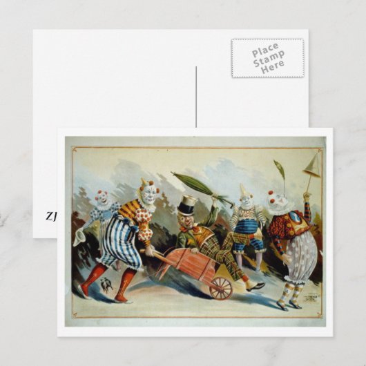 Clowns  Briefkaart (Voorkant / Achterkant)