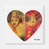 CLOWNS COLLECTIE / Venetiaans Masquebal Magneet (Voorkant)