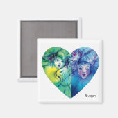 CLOWNS COLLECTIE / Venetiaans Masquebal Magneet (Voorkant / Achterkant)