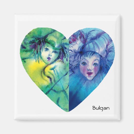 CLOWNS COLLECTIE / Venetiaans Masquebal Magneet (Voorkant)