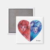 CLOWNS COLLECTIE / Venetiaans Masquebal Magneet (Voorkant / Achterkant)