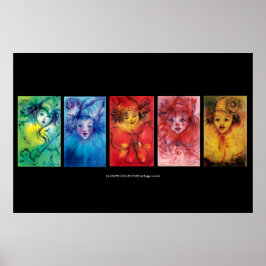 CLOWNS COLLECTIE / Venetiaans Masquerade Bal Poster