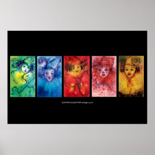 CLOWNS COLLECTIE / Venetiaans Masquerade Bal Poster