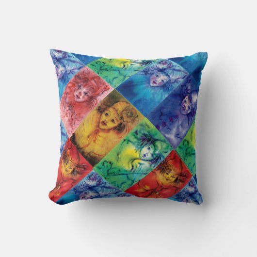 CLOWNS COLLECTIE / Venetiaanse Masquerade Gezichte Kussen (Voorkant)