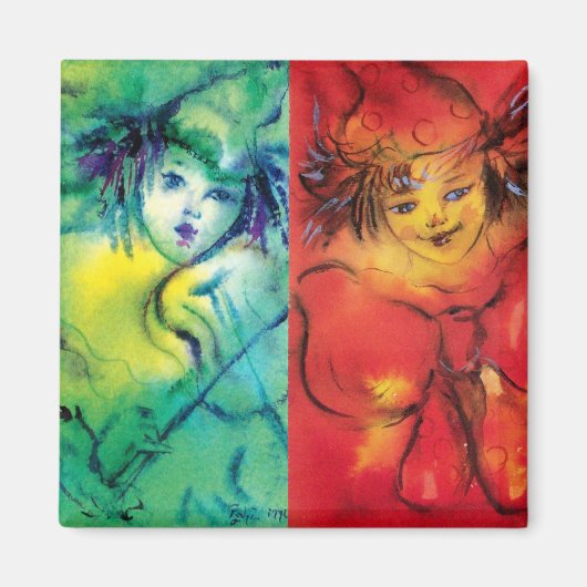 CLOWNS COLLECTIE / Venetian Masquearde Ball Magneet (Voorkant)