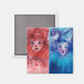 CLOWNS COLLECTIE / Venetian Masquearde Ball Magneet (Voorkant / Achterkant)