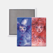 CLOWNS COLLECTIE / Venetian Masquearde Ball Magneet (Voorkant / Achterkant)
