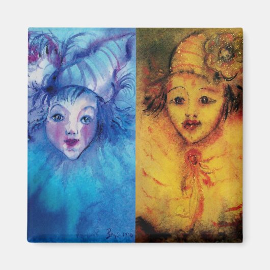 CLOWNS COLLECTIE / Venetian Masquearde Ball Magneet (Voorkant)