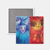 CLOWNS COLLECTIE / Venetian Masquearde Ball Magneet (Voorkant / Achterkant)
