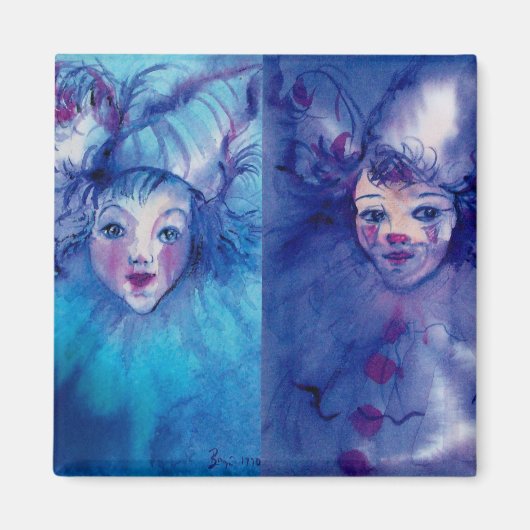 CLOWNS COLLECTIE / Venetian Masquearde Ball Magneet (Voorkant)