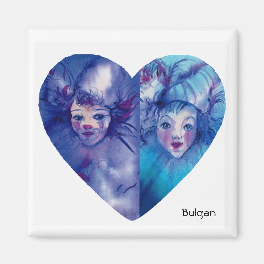 CLOWNS COLLECTIE / Venetian Masquearde Ball Magneet (Voorkant)