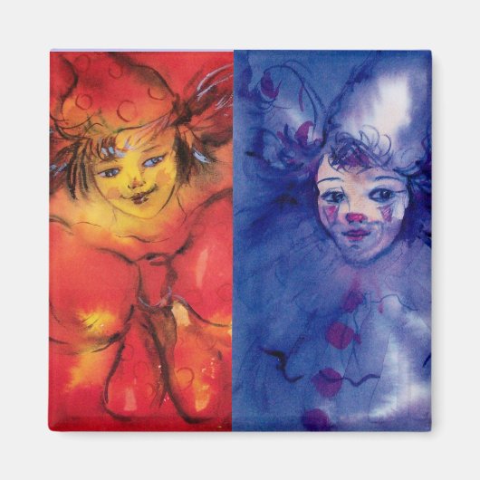 CLOWNS COLLECTIE / Venetian Masquearde Ball Magneet (Voorkant)