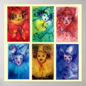 CLOWNS COLLECTIE Venetian Masquearde Faces Poster (Voorkant)