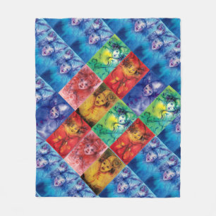 CLOWNS COLLECTIE Venetian Masquerade Facets Fleece Deken