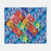 CLOWNS COLLECTIE Venetian Masquerade Facets Fleece Deken (Voorkant (Horizontaal))