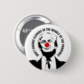 Clowns en de pandemie ronde button 5,7 cm (Voorkant /achterkant)