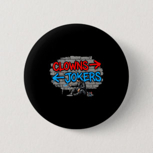 Clowns en grappenmakers graffiti street art richti ronde button 5,7 cm