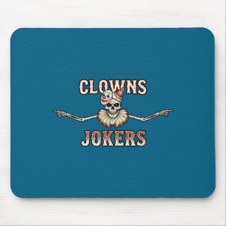 Clowns en grappenmakers grappige sarcastische skel muismat
