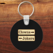 Clowns en grappenmakers retro grappig sarcastisch sleutelhanger (Voorkant)