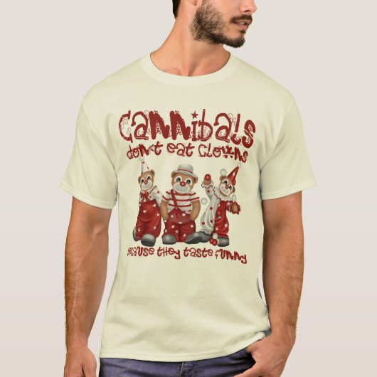Clowns en kannibalen t-shirt (Voorkant)