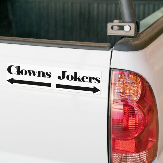 Clowns en okers bumpersticker (Op Truck)