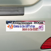 Clowns en okers bumpersticker (Op auto)