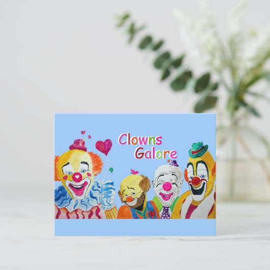 Clowns Galore Briefkaart (Staand voorkant)