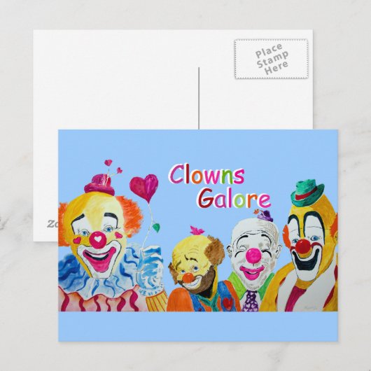 Clowns Galore Briefkaart (Voorkant / Achterkant)