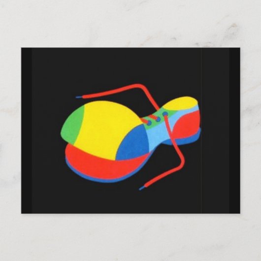 Clown's hoefijzer briefkaart (Voorkant)