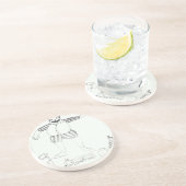 Clowns is er zandsteen onderzetter (Zijkant)