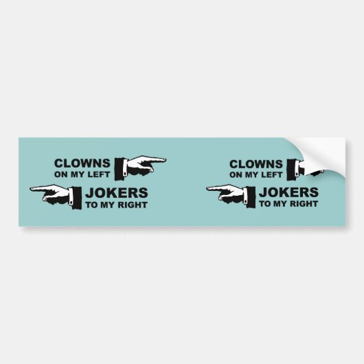 Clowns & Jokers Bumpersticker (Voorkant)