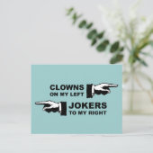 Clowns & Jokers Humor Briefkaart (Staand voorkant)