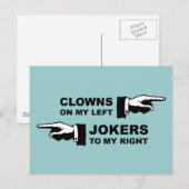 Clowns & Jokers Humor Briefkaart (Voorkant / Achterkant)