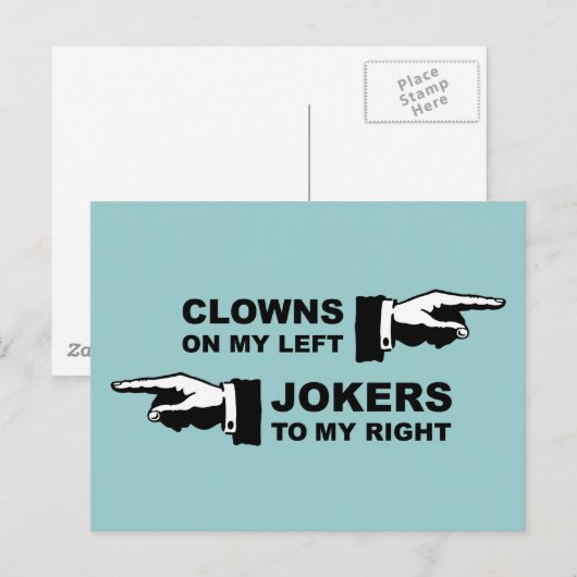 Clowns & Jokers Humor Briefkaart (Voorkant / Achterkant)