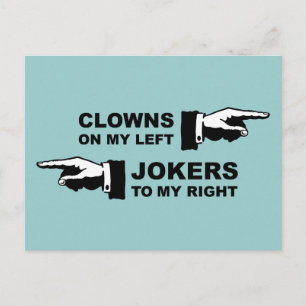 Clowns & Jokers Humor Briefkaart